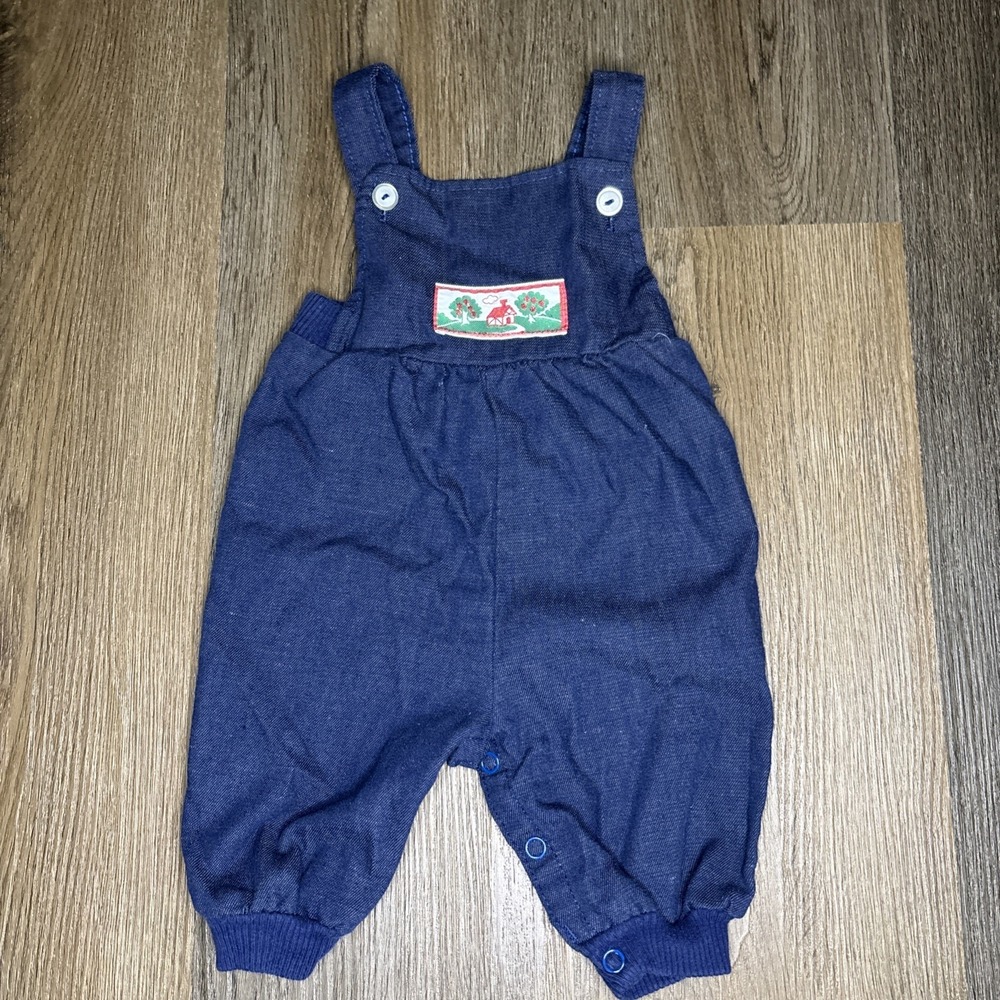 Vintage Carter's Infant Overalls Size 3 Months (13lbs) Blue‎ Farm Made In USA